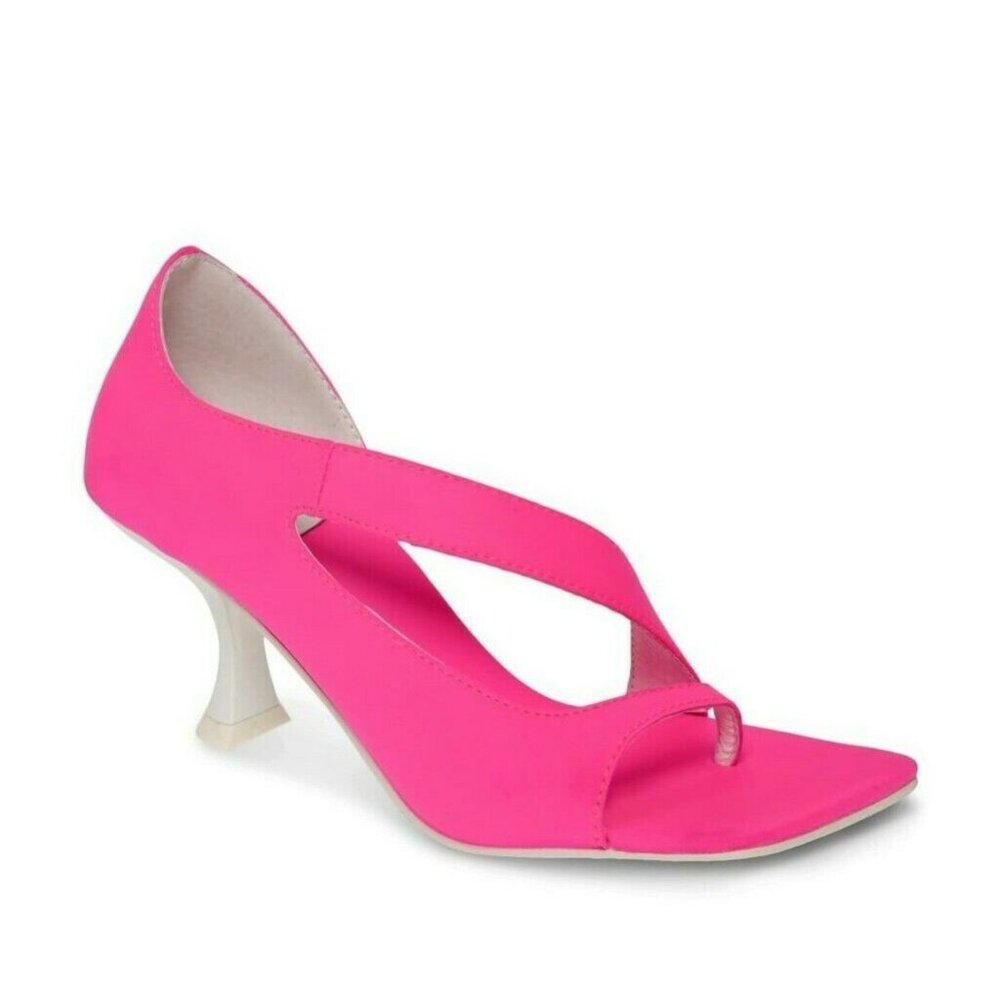 NEW JEFFREY CAMPBELL Berger Pink Neon Heeled Shoes  Sandal Size US 8